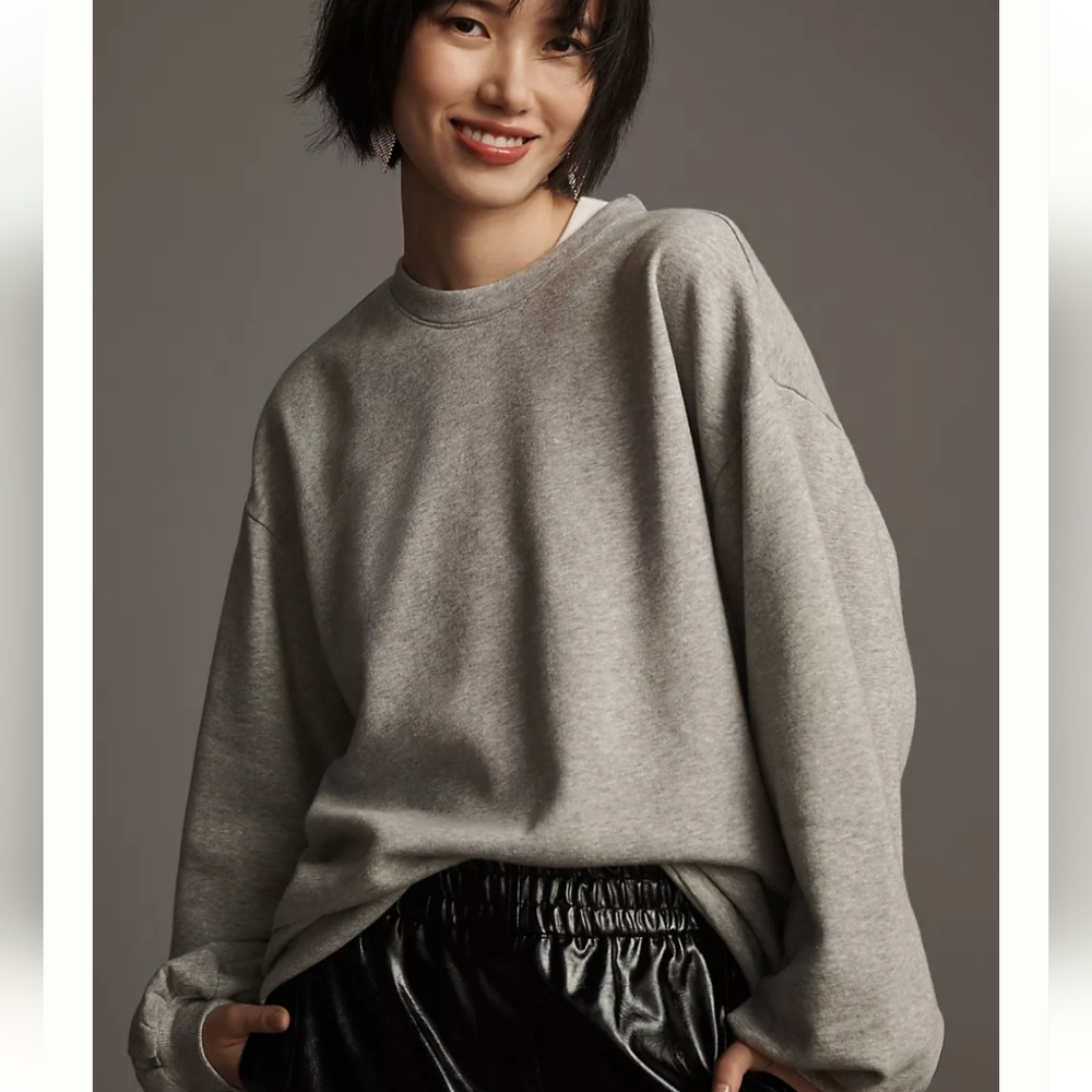NWT Anthropologie Pilcro Perfectly Oversized Pullover Sweatshirt